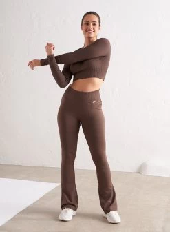 Macchiato Ribbed Seamless Flare Tights -AIM'N NL Winkel 1149ced09f943a47b3b418c9c92ad78508e8b118467265d620851a32f1d5a7e8