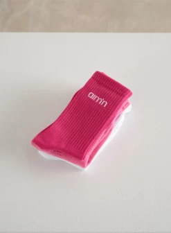 Pink Aim'n Logo Socks 3-pack