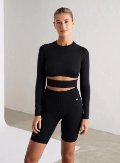 Black Limitless Seamless Cutout Long Sleeve -AIM'N NL Winkel 48e6a1bd192912a69baaecb50ad2dbf20ad5d5384347078f7e9e13a76310592b