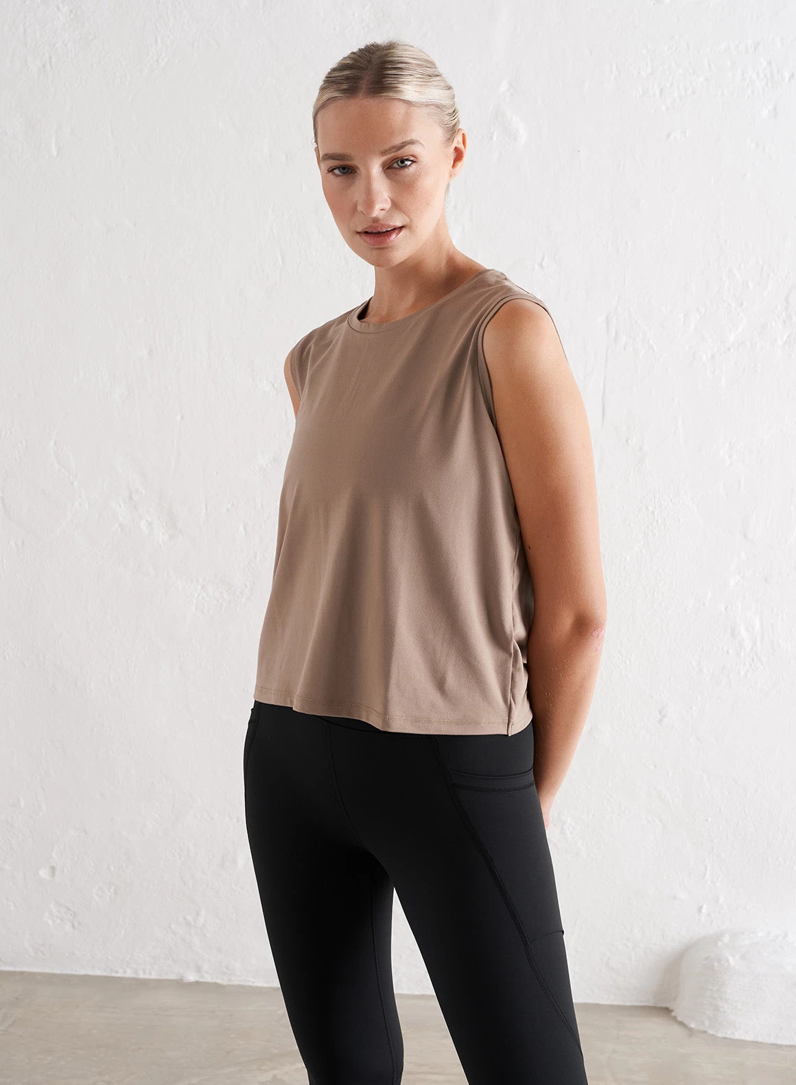 Espresso Soft Basic Split Back Tank 1 Espresso Soft Basic Split Back Tank