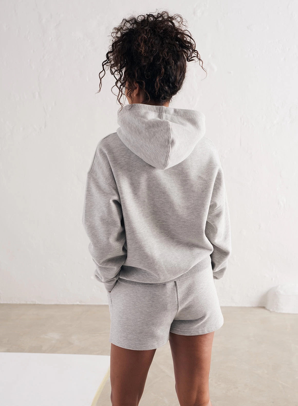 Light Grey Melange Logo Sweat Hood 3 Light Grey Melange Logo Sweat Hood - Afbeelding 3