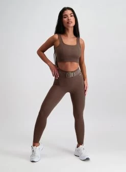 Macchiato Elastic Logo Buckle Belt