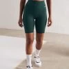 Pine Green Luxe Seamless Biker Shorts