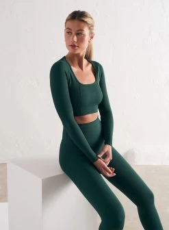 Pine Green Luxe Seamless Cropped Long Sleeve 9 Pine Green Luxe Seamless Cropped Long Sleeve -AIM'N NL Winkel 6f066eaa648623f6e2ddb67da49cc466a9cdc59cee028aefbcccccd62f58e721