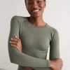 Olive Motion Seamless Cropped Long Sleeve
