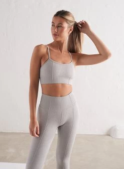 Light Grey Melange Luxe Seamless Strap Bra