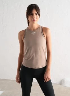 Espresso Soft Basic Edge Tank Top