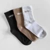 Black/White/Espresso Aim'n Logo Socks 3-pack