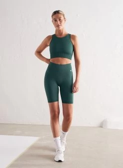 Pine Green Ribbed Seamless Crop Top 11 Pine Green Ribbed Seamless Crop Top -AIM'N NL Winkel 9398eb2861777cf74a80206fc590a22f34856ad953767d55c1341cbf5882b9a2