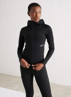 Black Performance Zip Hood