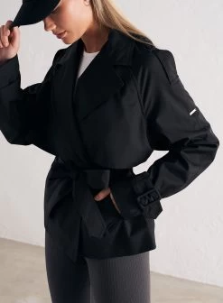 Black Tech Trench Jacket -AIM'N NL Winkel a4280524012a15723fab33bdda43d96005c65c7350cb9bfcc5ffef47f849485d