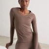 Macchiato Soft Basic V-neck Long Sleeve