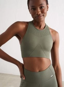 Olive Motion Seamless Crop Top