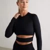 Black Limitless Seamless Cutout Long Sleeve