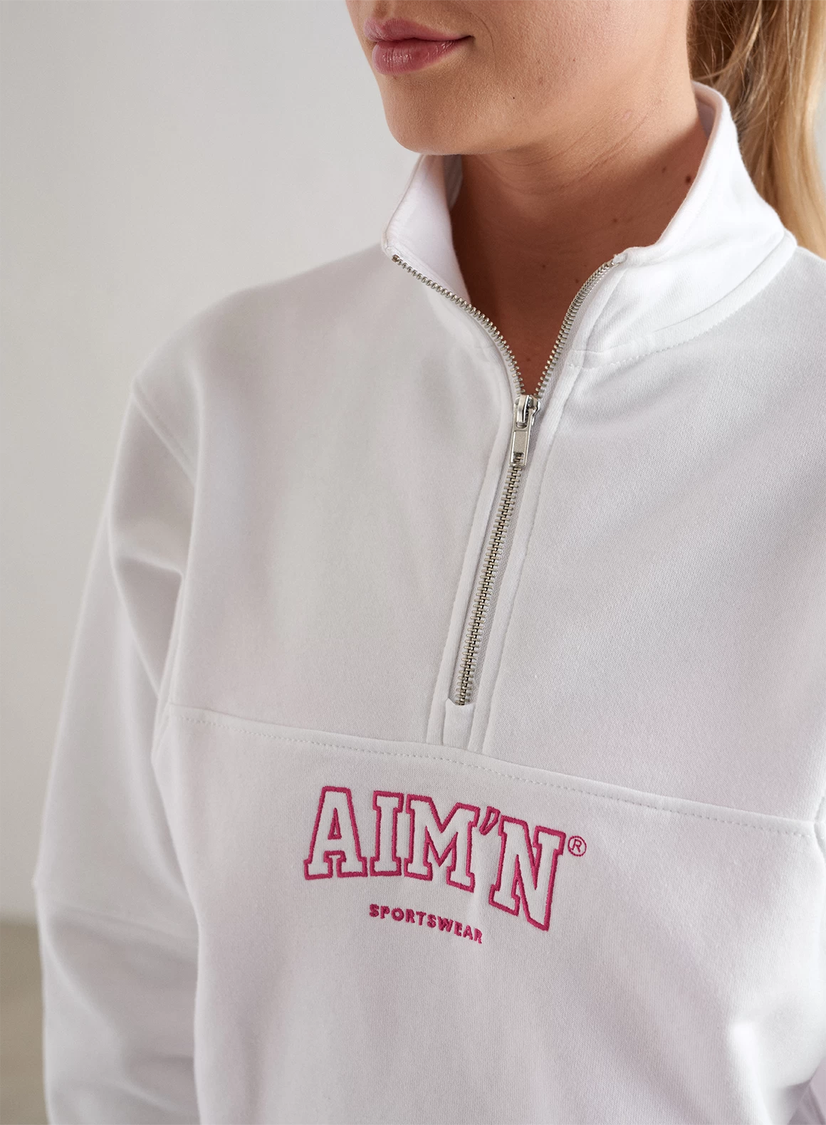 White College Sweat Half Zip 2 White College Sweat Half Zip - Afbeelding 2