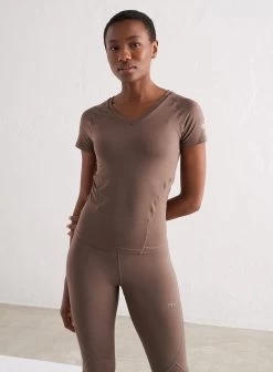 Macchiato Soft Basic V-neck Short Sleeve